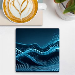 Technology Computer Background (1) Uv Print Square Tile Coaster  by Simbadda