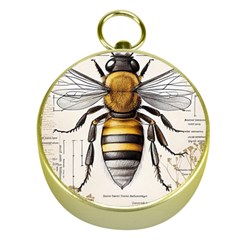 Bee Beekeeping Gold Compasses by Simbadda