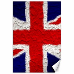 Union Jack Flag National Country Canvas 24  X 36  by Celenk