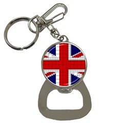 Union Jack Flag Uk Patriotic Bottle Opener Key Chain by Celenk