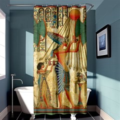 Egyptian Man Sun God Ra Amun Shower Curtain 36  X 72  (stall)  by Celenk