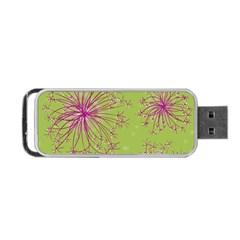 Dandelion Flower Background Nature Flora Drawing Portable Usb Flash (two Sides) by Uceng