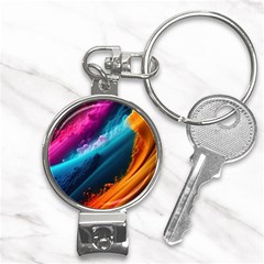 Abstract Art Artwork Nail Clippers Key Chain by Uceng