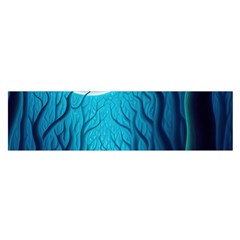 Blue Forrest Jungle,tree Trees Nature Landscape Oblong Satin Scarf (16  X 60 ) by Uceng