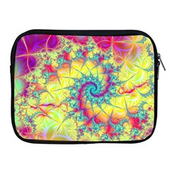 Fractal Spiral Abstract Background Vortex Yellow Apple Ipad 2/3/4 Zipper Cases by Uceng