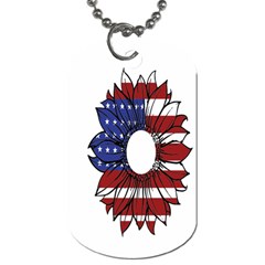 Us Flag Flower Sunshine Flag America Usa Dog Tag (two Sides) by Wegoenart