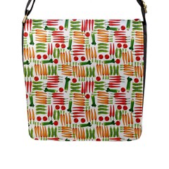 Vegetables Flap Closure Messenger Bag (l) by SychEva