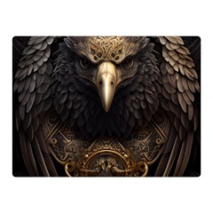 Eagle Ornate Pattern Feather Texture Two Sides Premium Plush Fleece Blanket (mini) by Ravend