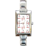 Pepper Rectangle Italian Charm Watch Front