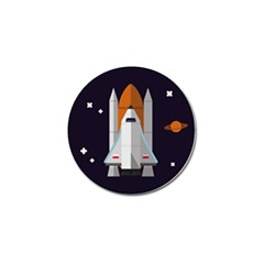 Rocket Space Universe Spaceship Golf Ball Marker (4 Pack) by Salman4z