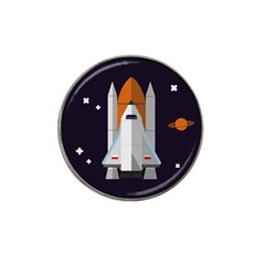 Rocket Space Universe Spaceship Hat Clip Ball Marker (4 Pack) by Salman4z