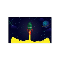 Rocket Halftone Astrology Astronaut Sticker (rectangular) by Salman4z