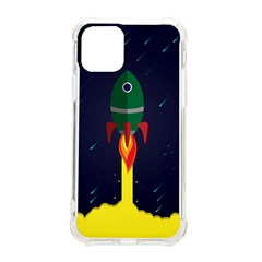 Rocket Halftone Astrology Astronaut Iphone 11 Pro 5 8 Inch Tpu Uv Print Case by Salman4z