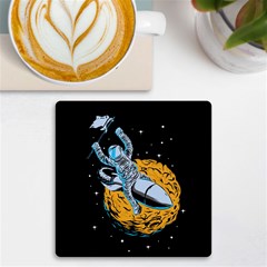 Astronaut Planet Space Science Uv Print Square Tile Coaster  by Salman4z