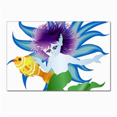 Mermaid Fantasy Undersea Merman Postcards 5  X 7  (pkg Of 10) by Salman4z