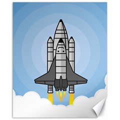 Rocket Shuttle Spaceship Science Canvas 16  X 20  by Salman4z