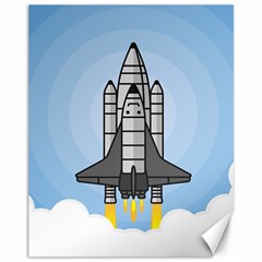 Rocket Shuttle Spaceship Science Canvas 11  X 14  by Salman4z