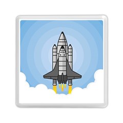 Rocket Shuttle Spaceship Science Memory Card Reader (square) by Salman4z