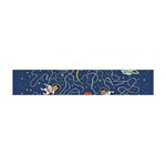 Cat Cosmos Cosmonaut Rocket Premium Plush Fleece Scarf (Mini) Front