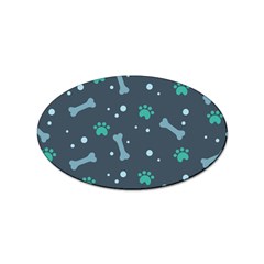 Bons Foot Prints Pattern Background Sticker Oval (100 Pack) by Salman4z