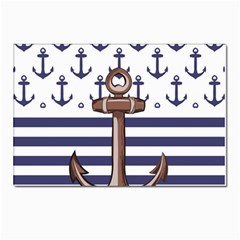 Anchor Background Design Postcards 5  X 7  (pkg Of 10) by Salman4z