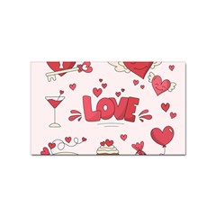 Hand Drawn Valentines Day Element Collection Sticker Rectangular (100 Pack) by Salman4z