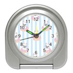 French Bulldog Dog Seamless Pattern Travel Alarm Clock Front