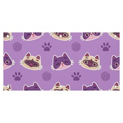 Cute Colorful Cat Kitten With Paw Yarn Ball Seamless Pattern Banner And Sign 6  X 3  by Salman4z