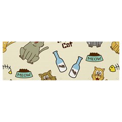 Happy-cats-pattern-background Banner And Sign 12  X 4  by Salman4z