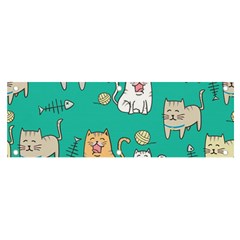 Seamless-pattern-cute-cat-cartoon-with-hand-drawn-style Banner And Sign 6  X 2  by Salman4z