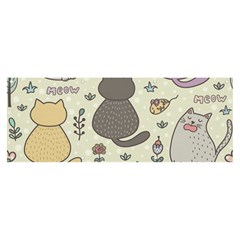 Funny Cartoon Cats Seamless Pattern Banner And Sign 8  X 3  by Salman4z