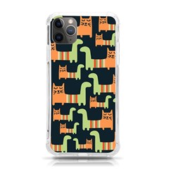 Seamless-pattern-with-cats Iphone 11 Pro Max 6 5 Inch Tpu Uv Print Case by Salman4z