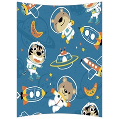 Seamless-pattern-funny-astronaut-outer-space-transportation Back Support Cushion by Salman4z