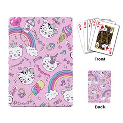 Beautiful-cute-animals-pattern-pink Playing Cards Single Design (rectangle) by Salman4z