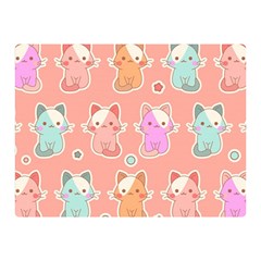 Cute-kawaii-kittens-seamless-pattern Two Sides Premium Plush Fleece Blanket (mini) by Salman4z