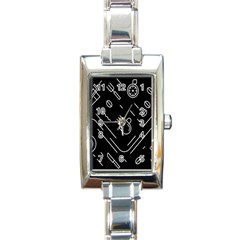 Coffee-background Rectangle Italian Charm Watch by Salman4z