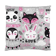 Big-set-with-cute-cartoon-animals-bear-panda-bunny-penguin-cat-fox Standard Cushion Case (two Sides) by Salman4z