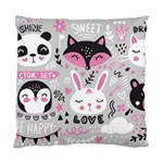 Big-set-with-cute-cartoon-animals-bear-panda-bunny-penguin-cat-fox Standard Cushion Case (Two Sides) Front