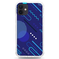 Classic-blue-background-abstract-style Iphone 12 Mini Tpu Uv Print Case	 by Salman4z