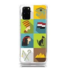 Egypt-travel-items-icons-set-flat-style Samsung Galaxy S20plus 6 7 Inch Tpu Uv Case by Salman4z