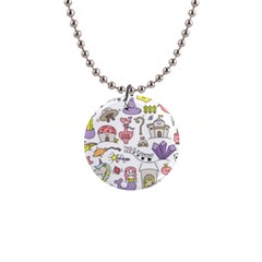 Fantasy-things-doodle-style-vector-illustration 1  Button Necklace by Salman4z