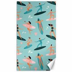 Beach-surfing-surfers-with-surfboards-surfer-rides-wave-summer-outdoors-surfboards-seamless-pattern- Canvas 40  X 72  by Salman4z