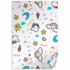 Unicorns-rainbows-seamless-pattern Canvas 20  X 30  by Salman4z