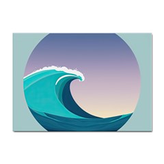 Tsunami Tidal Waves Wave Minimalist Ocean Sea Sticker A4 (100 Pack) by Ravend