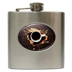 Coffee Cafe Espresso Drink Beverage Hip Flask (6 Oz) by Ravend