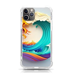 Tsunami Tidal Wave Waves Minimalist Ocean Sea Iphone 11 Pro 5 8 Inch Tpu Uv Print Case by Ravend