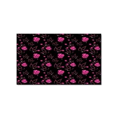 Pink Glowing Flowers Sticker (rectangular) by Sparkle