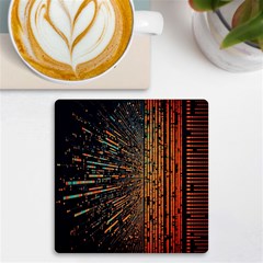 Data Abstract Abstract Background Background Uv Print Square Tile Coaster  by Ravend