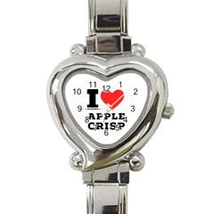 I Love Apple Crisp Heart Italian Charm Watch by ilovewhateva