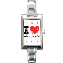 I Love Hot Cakes Rectangle Italian Charm Watch by ilovewhateva